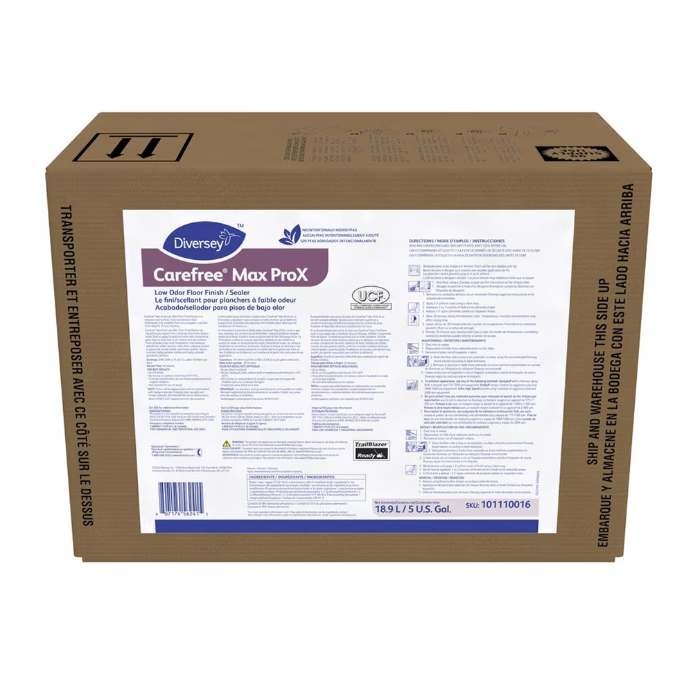 Carefree® Max ProX Low Odor Floor Finish/Sealer (5 Gal., 1/Case)